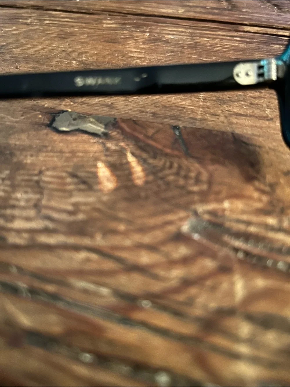 SWANK Black Glasses with Crystal Brow Accent